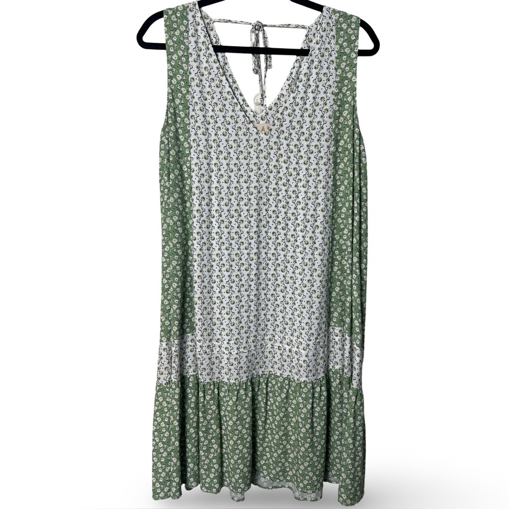 Dolan Anthropologie Chickie Drop Waist Tunic Dress Pear Blossom Green Sz. S